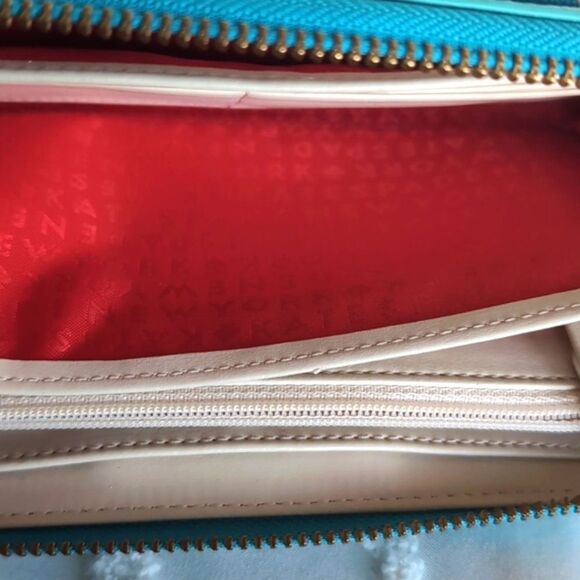 Kate Spade Turquoise Flame New York Moroccan Market Zip Around Wallet ♥️ NWOT - Picture 8 of 17